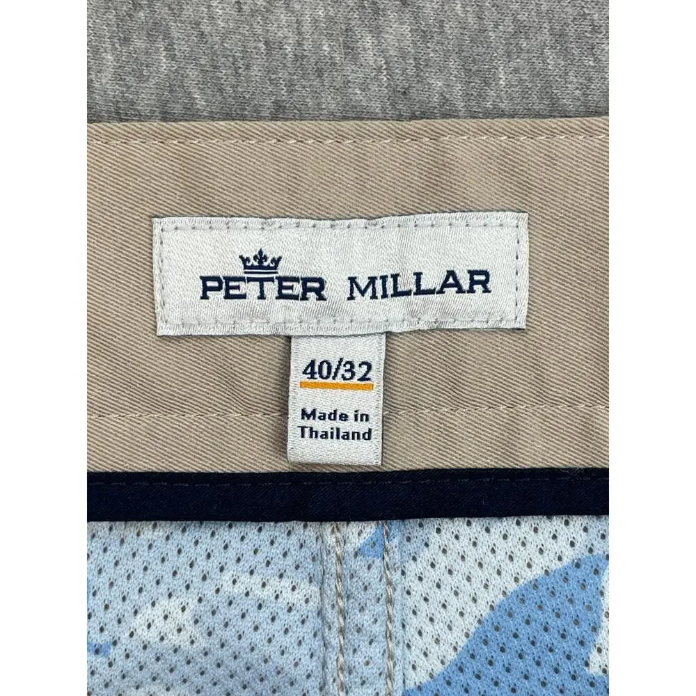 Peter Millar Pants‎ Mens 40 x 32 (Fit 40 x 27) Beige 5-Pocket Performance EB66